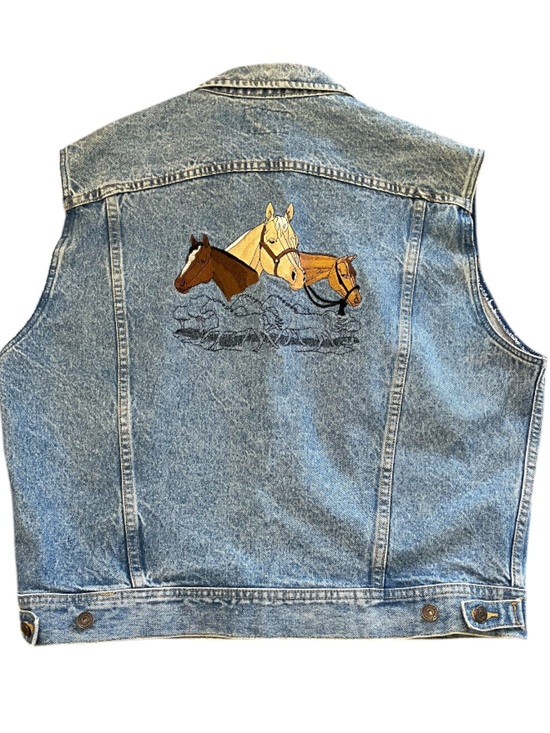 Lee Other - Lee denim jean jacket with custom horse embroidery Vgt piece from late 80’s